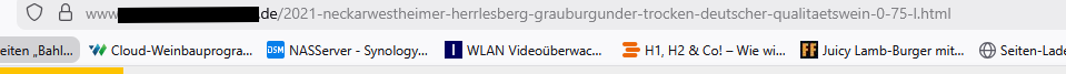optimierte Browserzeile